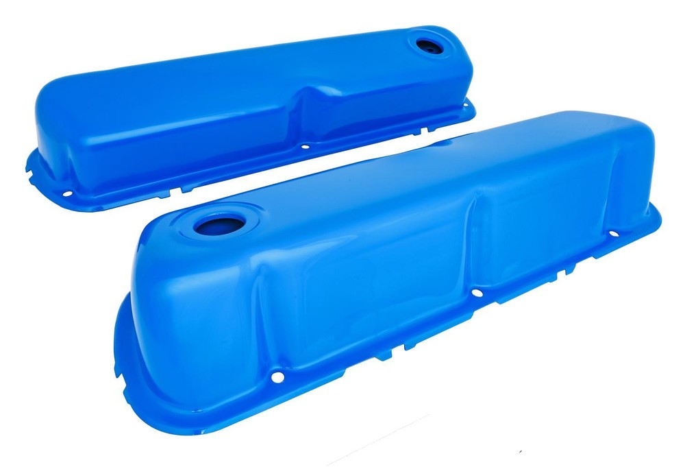 JEGS Stamped Steel Valve Covers for Small Block Ford 351W [Blue]