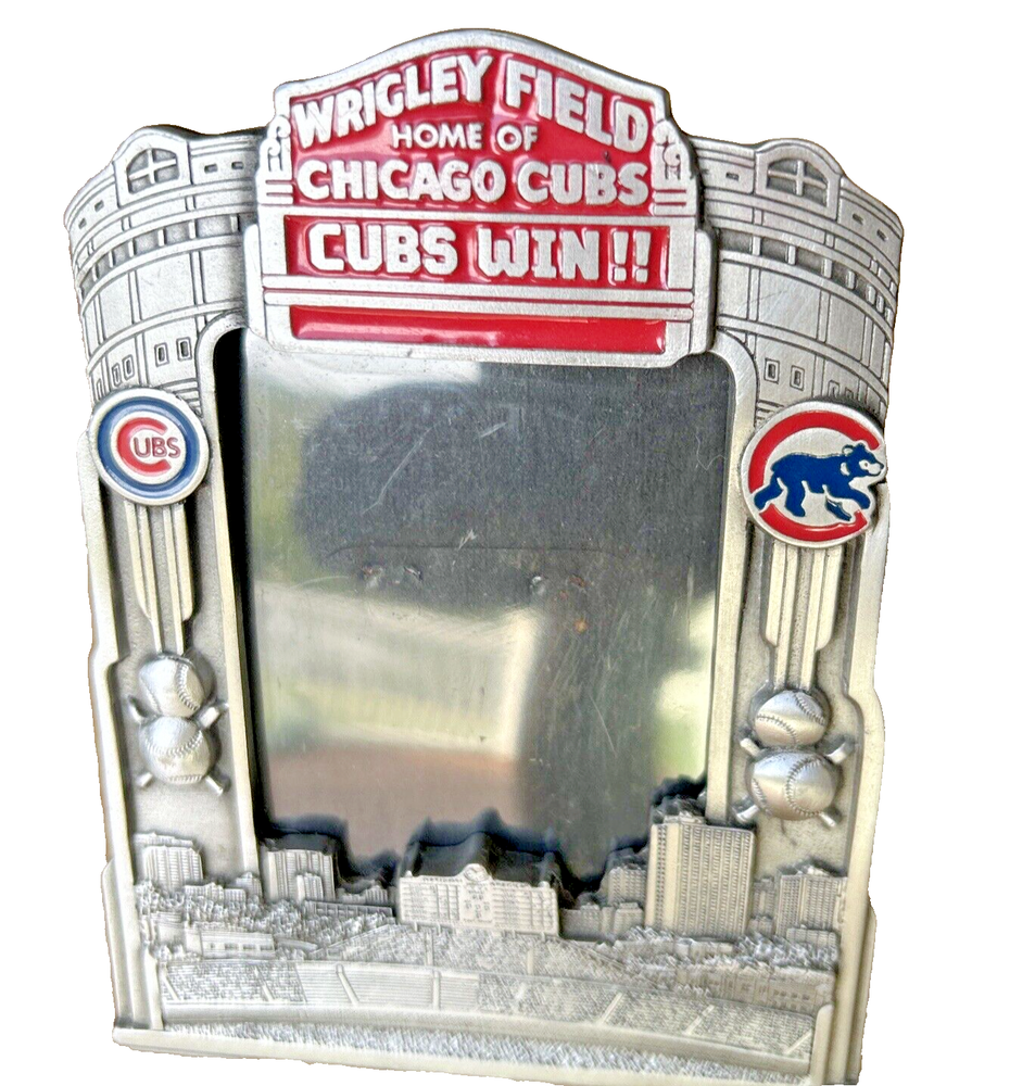 Wrigley Field Chicago Cubs Metal Photo Frame MLB Cubbies Cubs Win Rare 1999