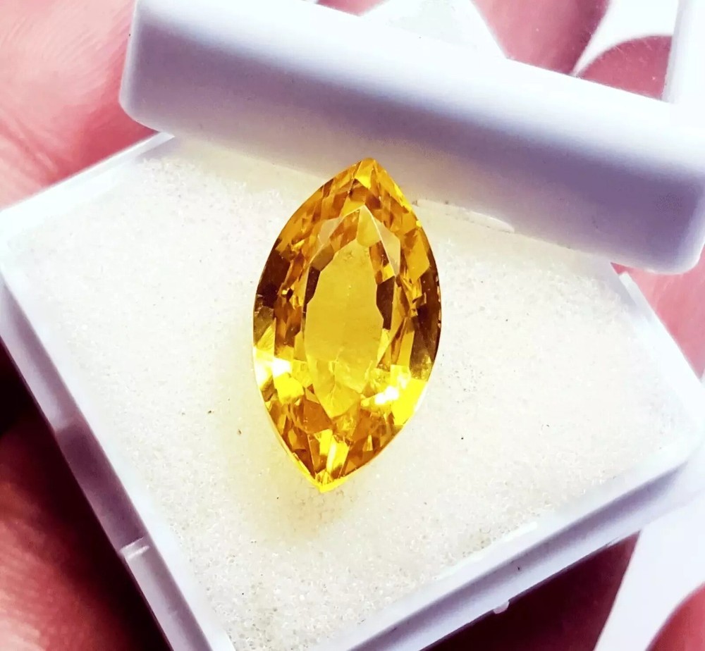 Yellow Sapphire Sri Lanka Marquise Cut Natural 10-12Ct Certified Loose Gemstone