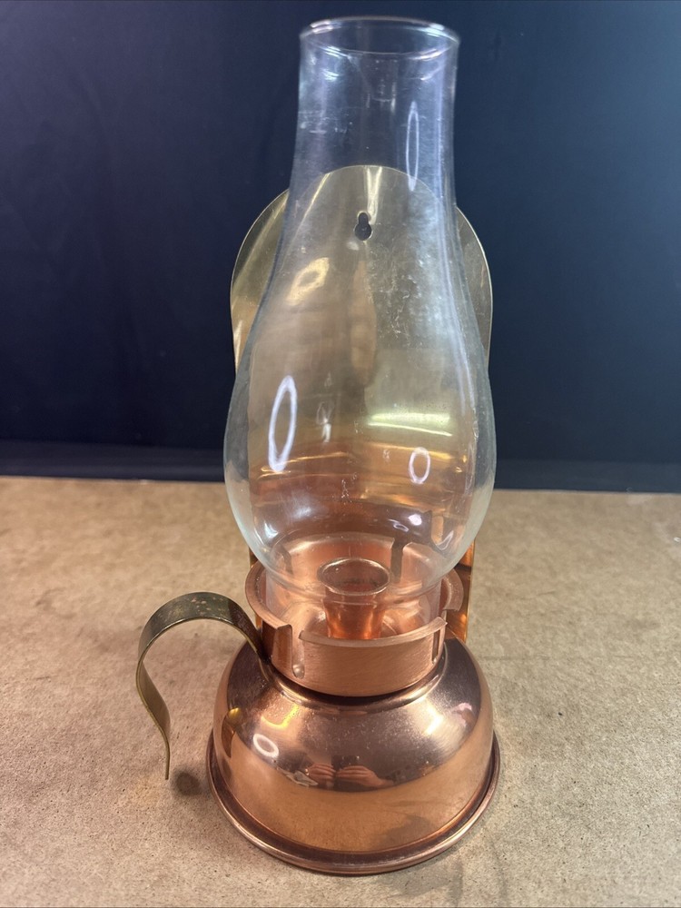 Vintage Coppercraft Guild 10-inch copper wall sconce candle holder