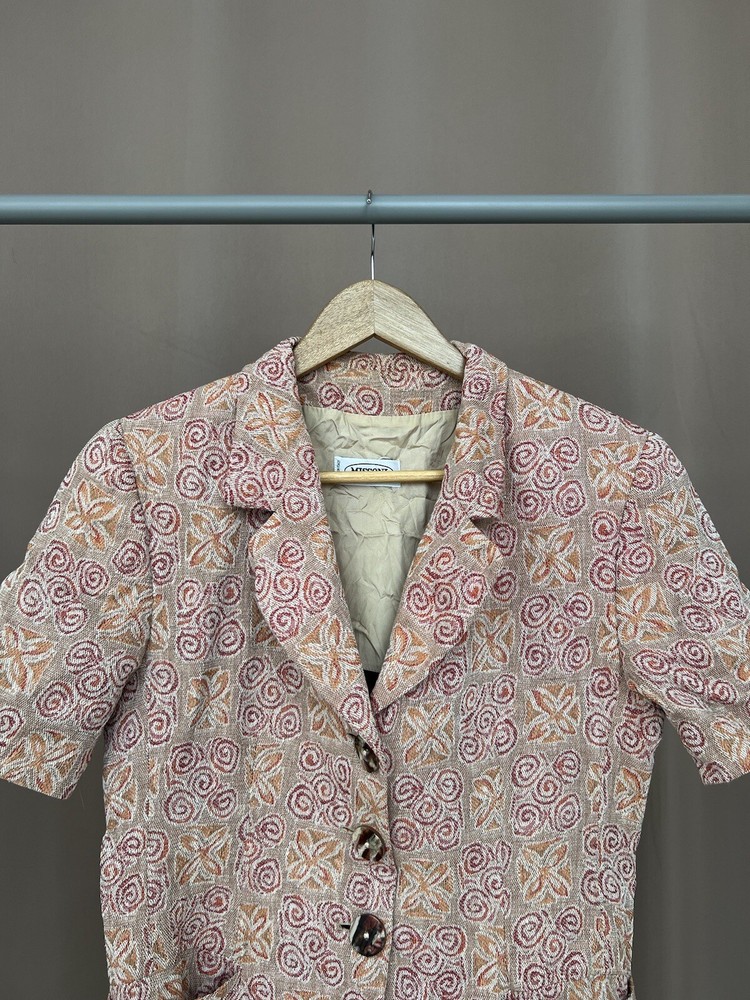 Missoni Women's Short Sleeve 3-Button Blazer Size 6 Italian Made