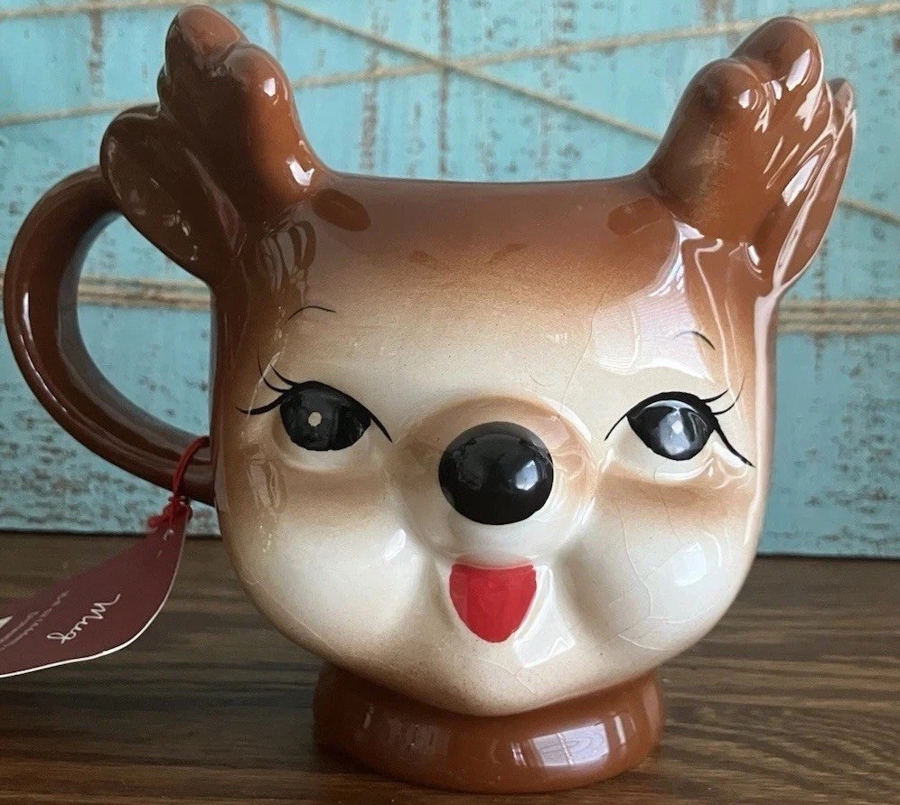 Kitschy Winter Wonder Lane Reindeer Mug for Christmas Cheer