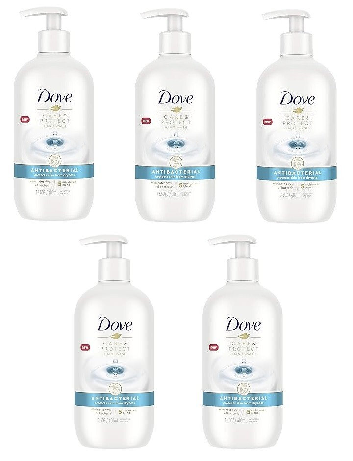 Dove Care & Protect, Hand Wash, Antibacterial 13,5 oz, Pack of 5