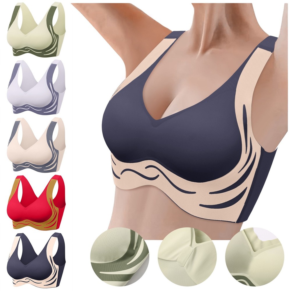 Seamless Women's Soft Support Vest for Large Chest Half Cup