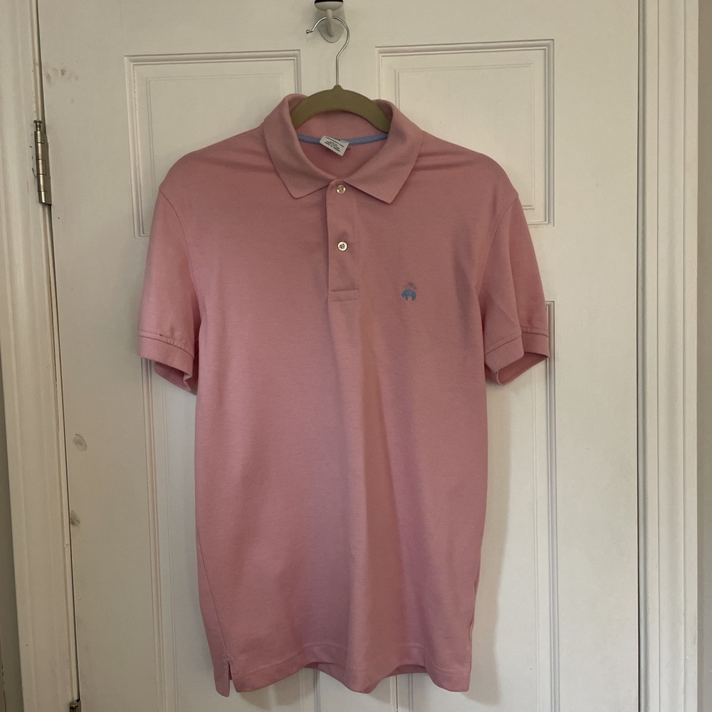 Brooks Brothers Men's Pink Polo Shirt Small  Cotton
