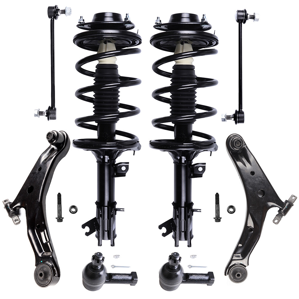 Front Struts with Springs Control Arm Sway Bar Outer Tie Rod for Hyundai Santa Fe