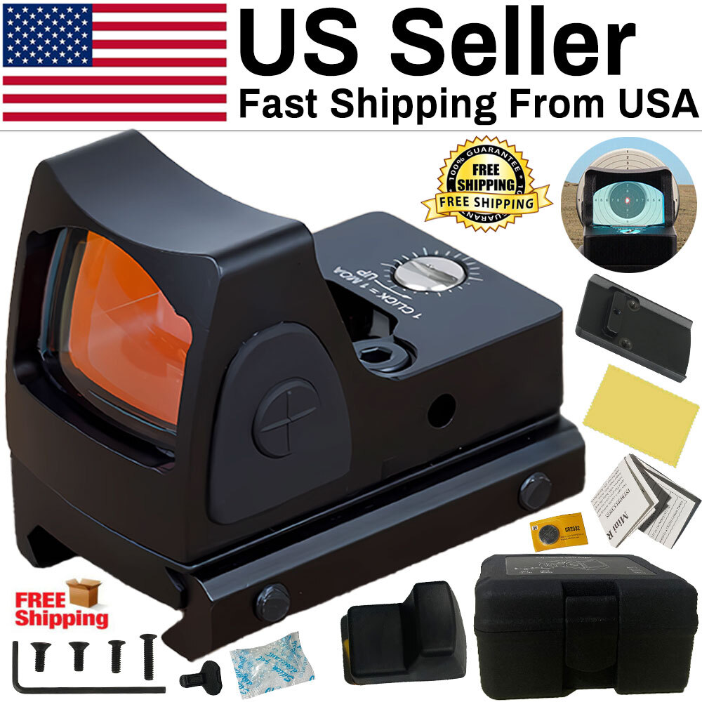 Red Dot Tactical RMR Reflex Sight Scope for Pistol Glock 17 19 W/20mm Mount