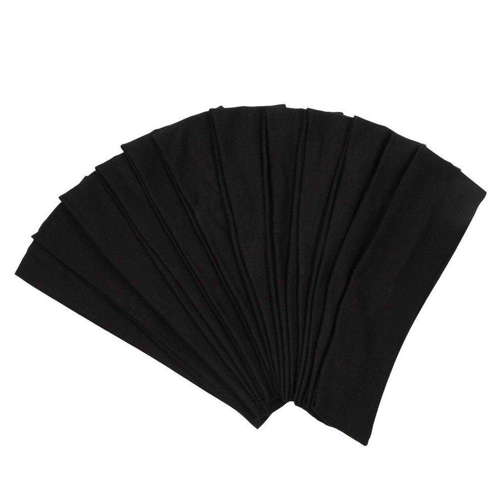 Headbands Hairband Cotton Soft and Stretchy Elastic Solid Color 12 Pcs Per Lo...