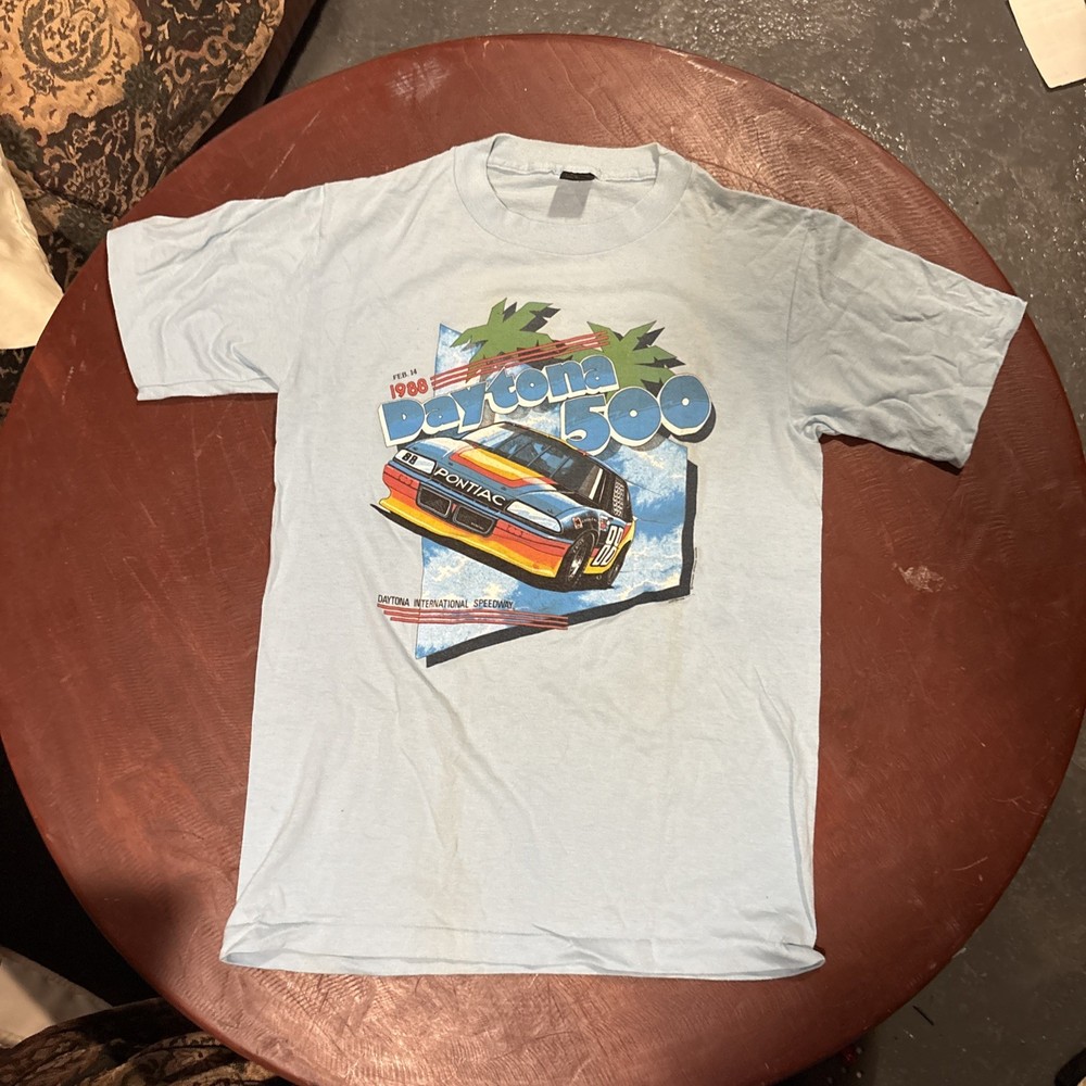 Vintage Rare 1988 Daytona 500 NASCAR Double Sided Graphic T Shirt Large