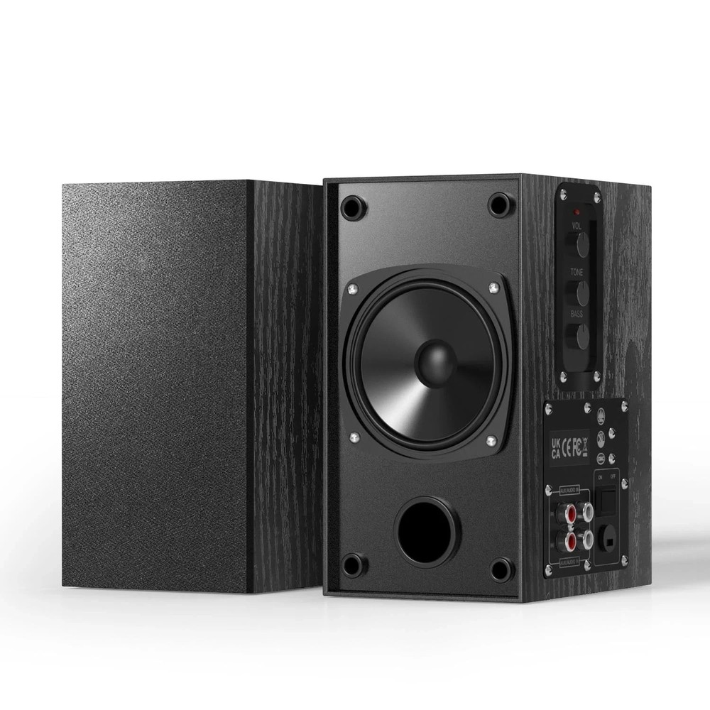 30W Powered Bookshelf Speakers with RCA Input for TV, PC, and Turntables