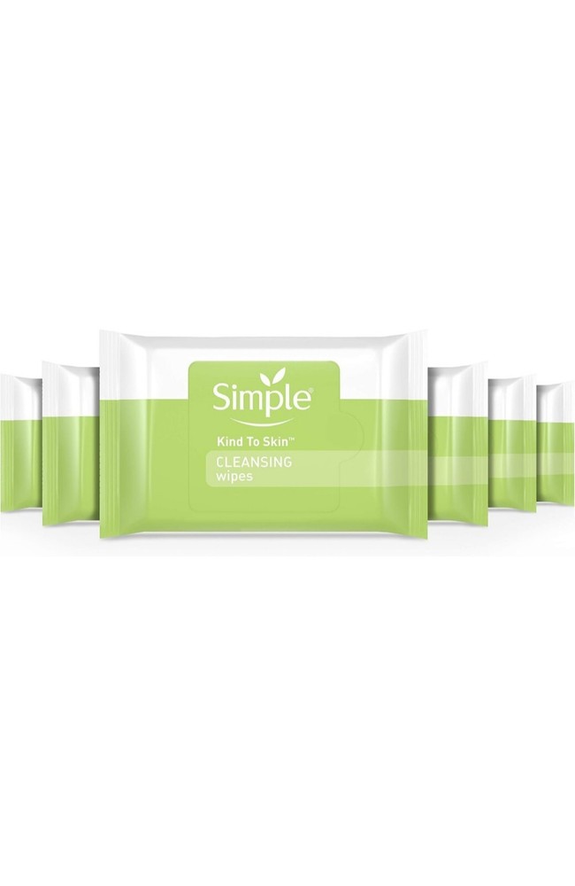 6 Pack Simple Sensitive Skin Experts Kind To Skin Cleansing Facial Wipes 25 Ct