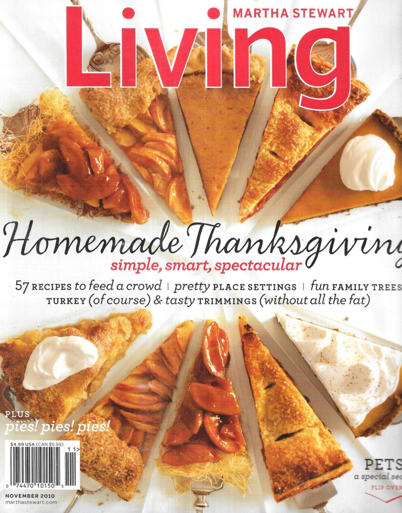Martha Stewart Living Magazine Homemade Thanksgiving Turkey Pies Family Trees