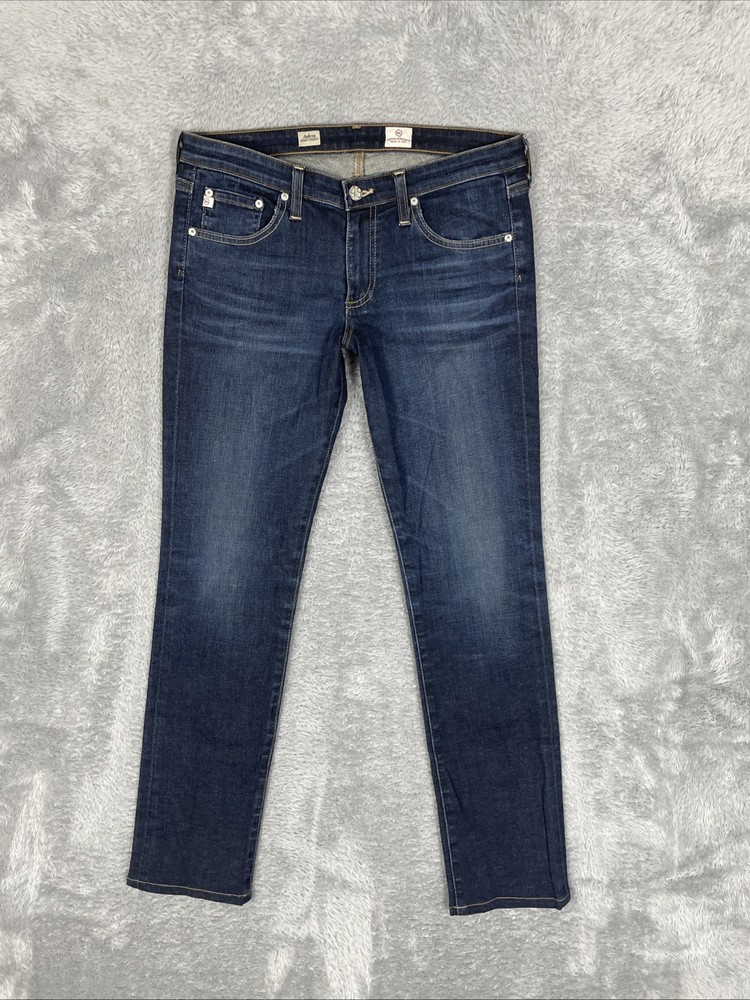 AG Adriano Goldschmied Jeans Womens 29r Dark Blue Aubrey Skinny Straight Stretch