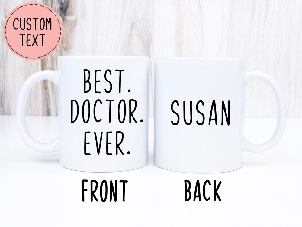 Taza Best Doctor Ever Taza Personalizada Regalos para Médicos Taza de Café Escuela Médica Graduación