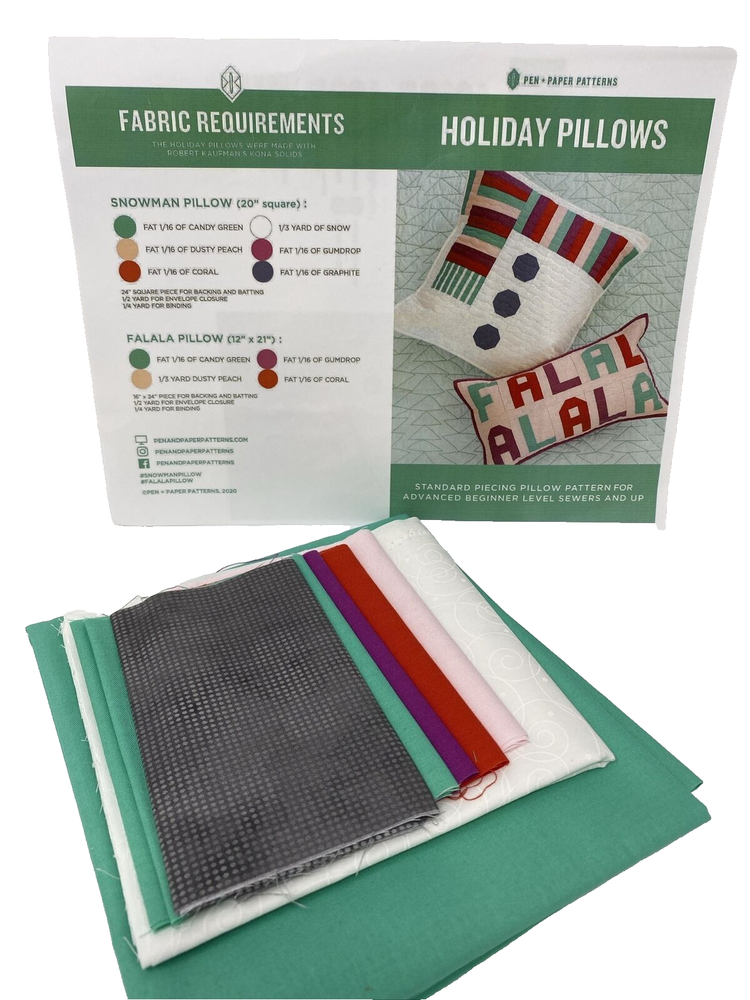 Holiday FaLaLa Pillow Sewing Kit by Pen+Paper Patterns