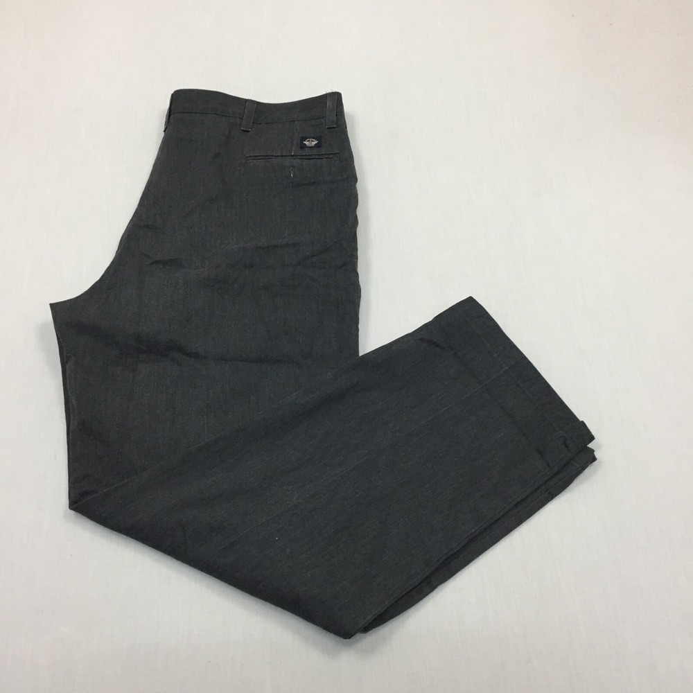 Dockers Chino Trousers Cotton Pants Straight Fit Mens Size 40W 32L Grey