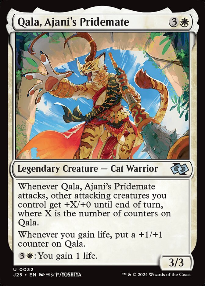 MTG Qala, Ajani's Pridemate (32/779) Foundations Jumpstart LP