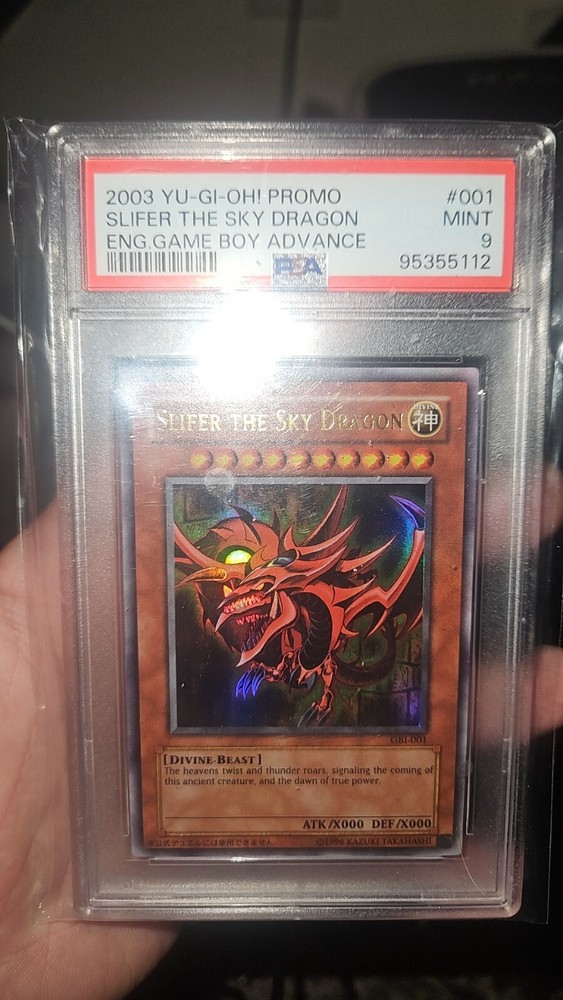 PSA 9 Slifer the Sky Dragon Gameboy Promo Card