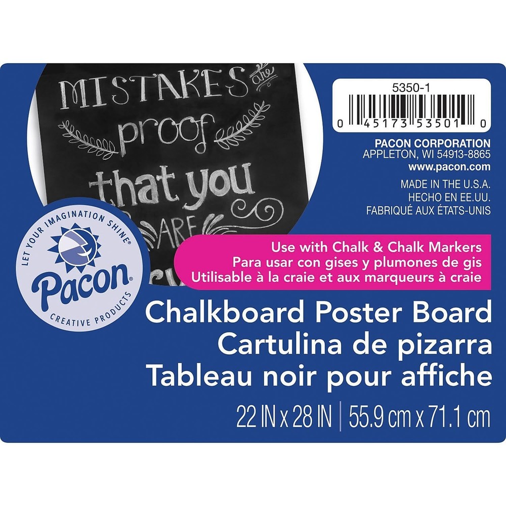 Pacon 18-Point Chalkboard Poster Board, 22
