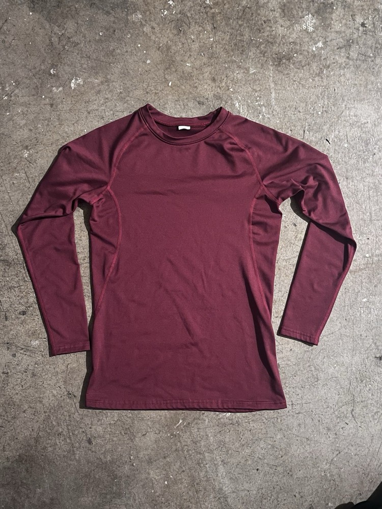 Men's Red Long Sleeve Compression Shirt - Large Size for Performance & Comfort