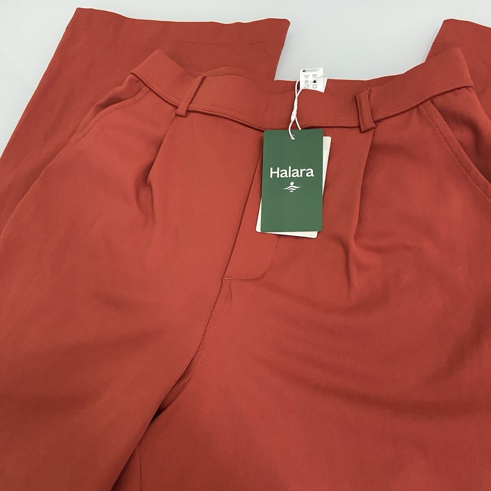 Halara Womens XS Halo Tek Air Rust High Waist Wide Leg Athletic Pants New