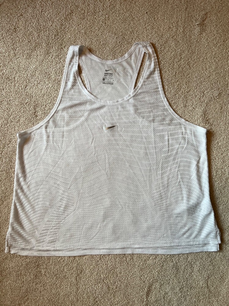 CAMISA/TANQUE SIN MANGAS - Nike Dri-Fit - Atlético - Entrenamiento - Jersey - Blanco - Mediano