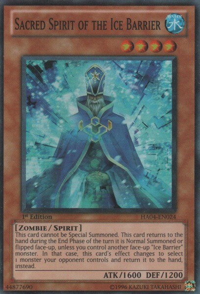 Sacred Spirit of the Ice Barrier HA04-EN024 Super Rare 1st Ed x3 Yugioh