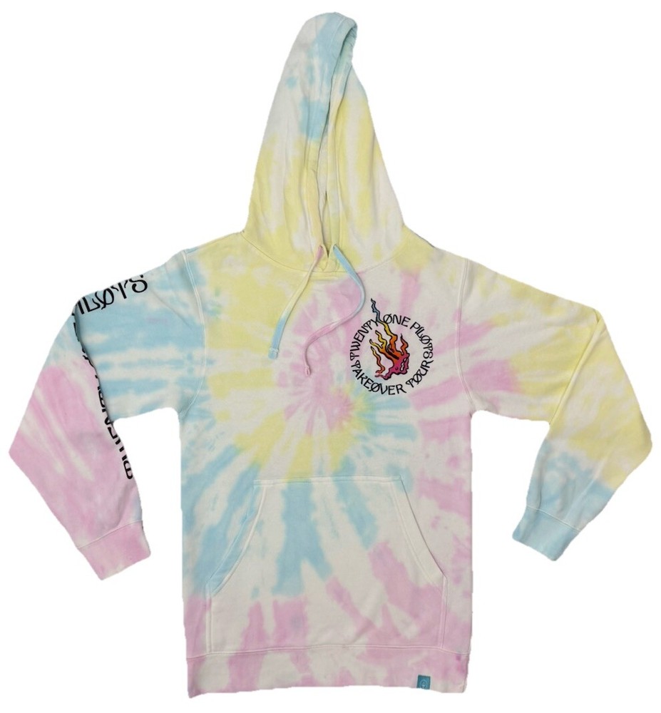 Twenty One Pilots Takeover Concert Tour Tie Dye Hoodie Sweatshirt Size Small