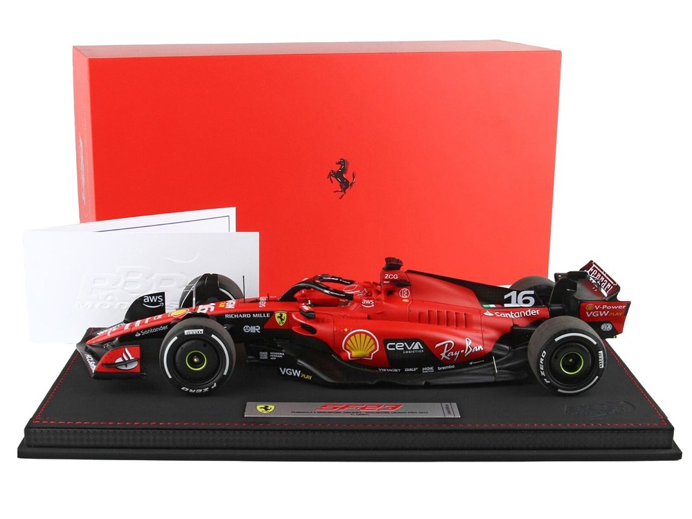 FERRARI SF-23 #16 LECLERC FORMULA 1 F1 SINGAPORE GP (2023) 1/18 BBR 231816 DDIE