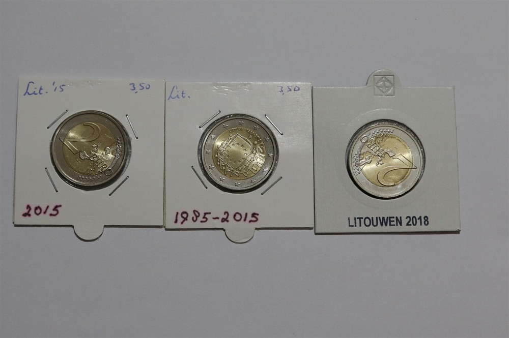🧭 🇱🇹 LITHUANIA - 3 COMMEMORATIVE COINS B49 #2343