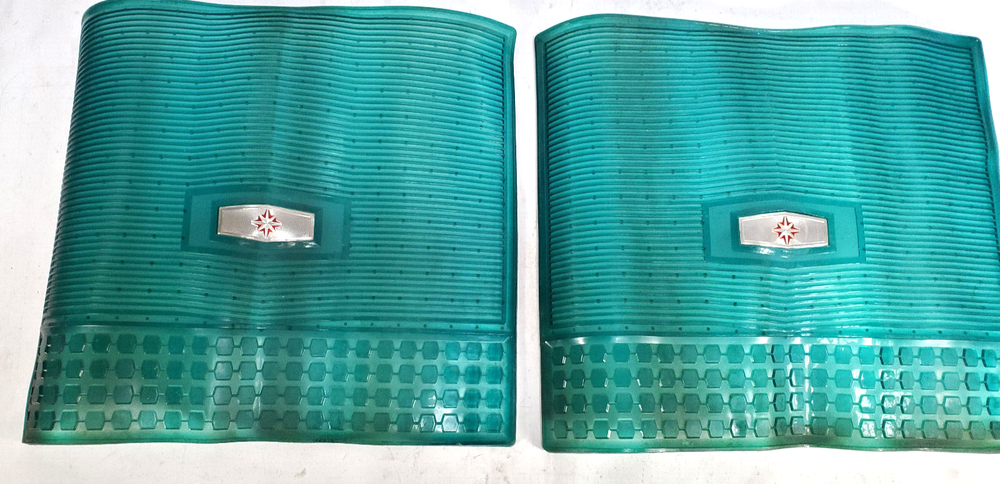 Palomar Vinyl vintage Car Floor Mat Set Emerald Colored for Ford rare