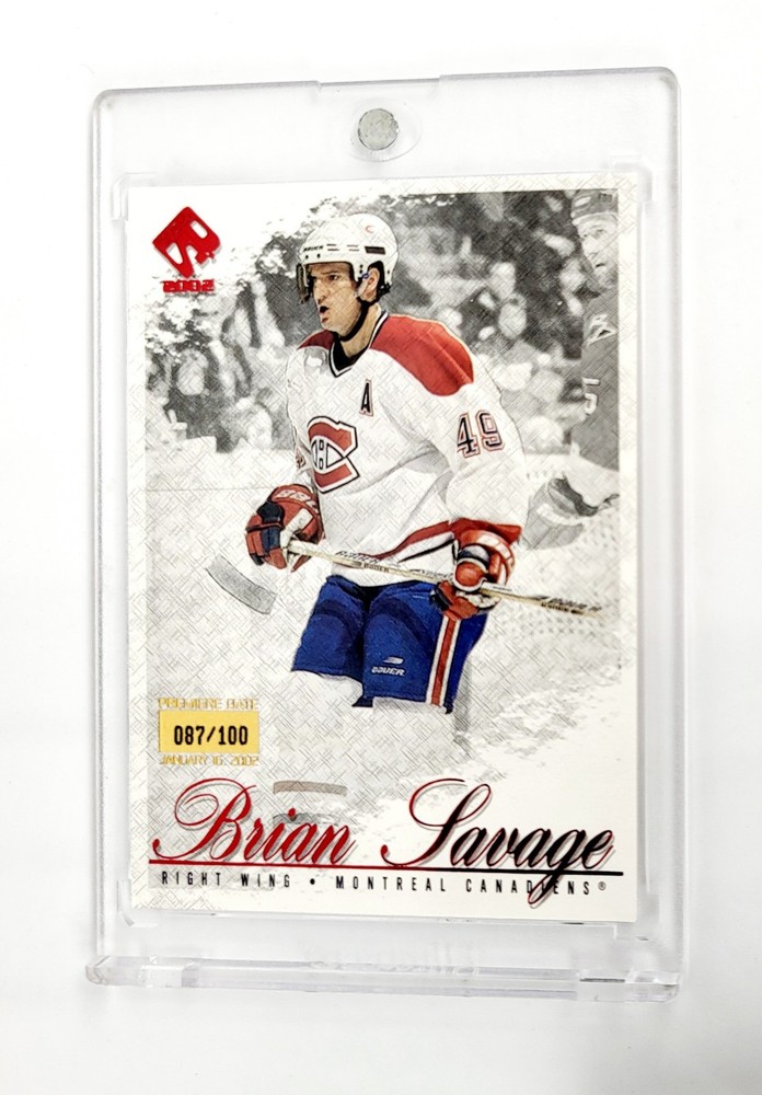 MINT #/100 GOLD PARALLEL 2001-02 Private Stock Premiere Date #50 Brian Savage SP