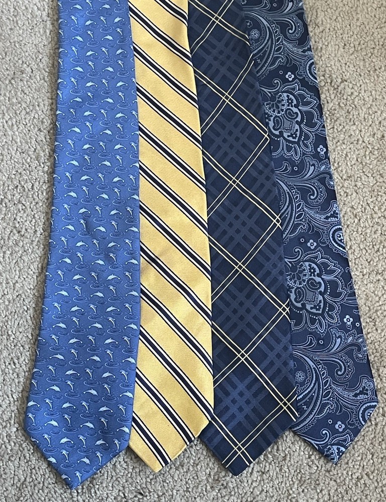 Tommy Hilfiger Men's Multicolor Neck Ties - Lot of 4 - Mixed