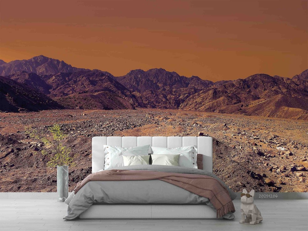 3D Sky Mountains Gobi Desert Landscape Wall Murals Wallpaper Murals Wall Sticker
