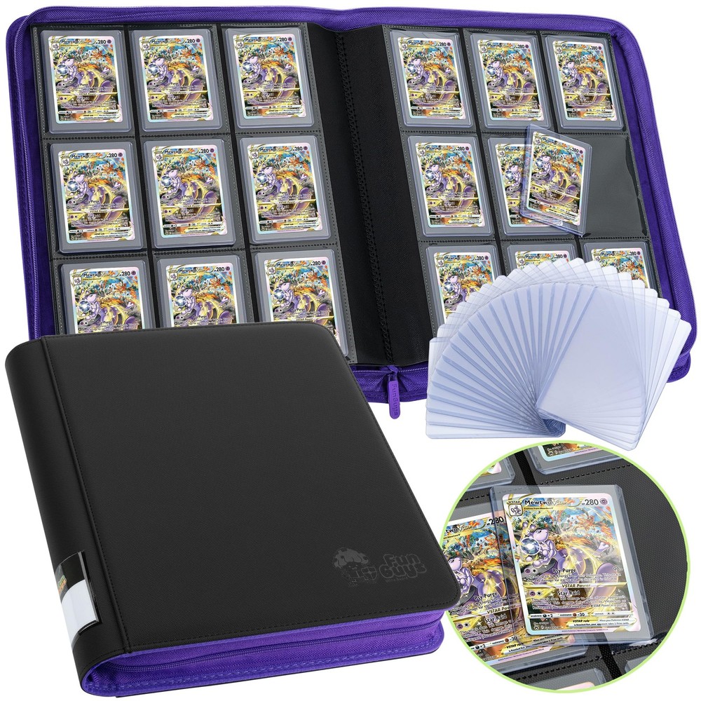 Toploader Binder for 252 Trading Cards with 9-Pocket Storage