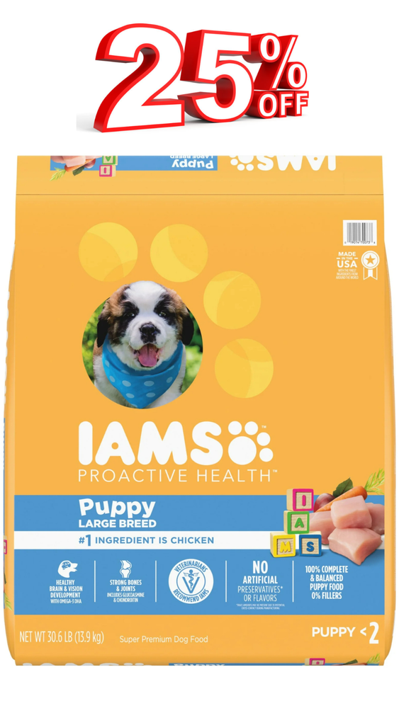 Chicken Dry Dog Food For Puppies, 30.6 Lb Bag A209