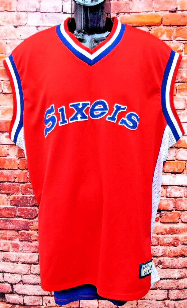 Vintage NBA Philadelphia 76ers Sixers Hardwood Classics Majestic Jersey XXL