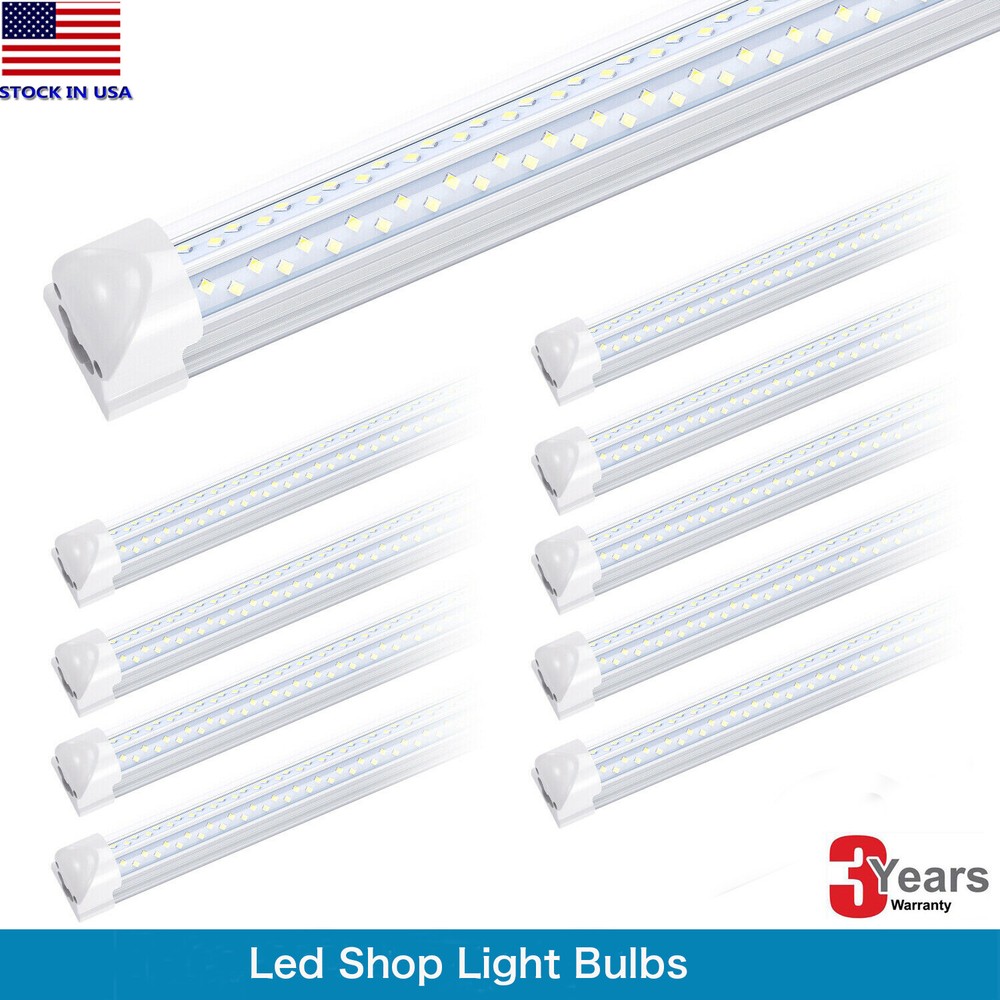 8 Foot Led Shop Lights 120W 72W 8FT Led Tube Light 8' T8 Integrated Fixture Lamp