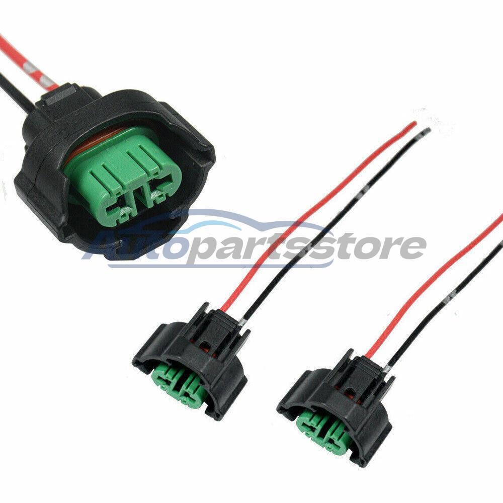 2pcs Headlight H11 H8 Female Connector Adapter Harness Wire Socket Plug