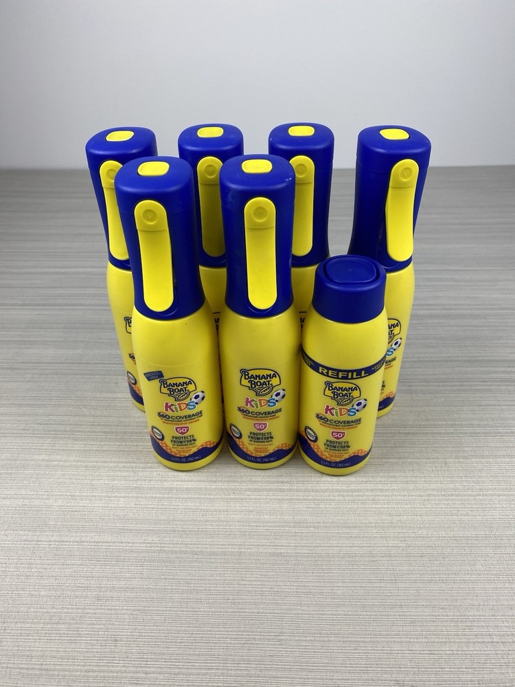 Banana Boat Kids SPF 50+ Sunscreen Spray 6-Pack with Refill