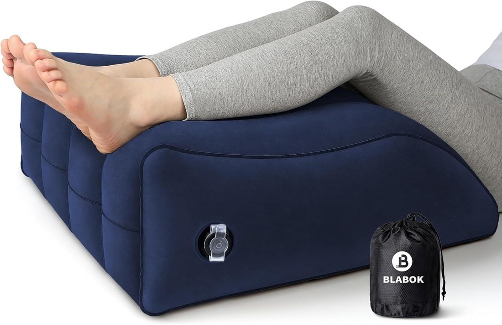 Inflatable Wedge Pillow for Leg Elevation - Relieve Swelling and Improve Circulation