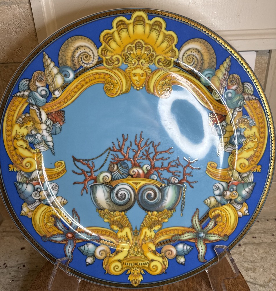 ROSENTHAL VERSASCE LES TRESORS DE LA MER WALL CHARGER SERVICE PLATE 12INCHES NEW