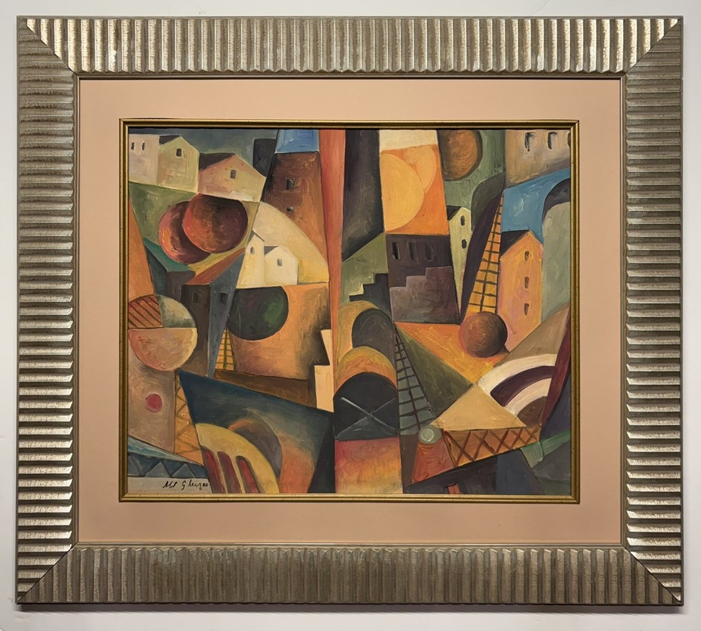 Albert Gleizes Oil On Paper 1881-1953 in the style of. Hand signed & hand made