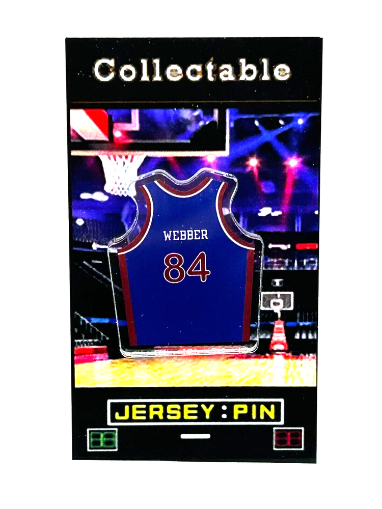 Camiseta de los Detroit Pistons Chris Webber pin solapa - RETRO coleccionable - ENVÍO GRATUITO
