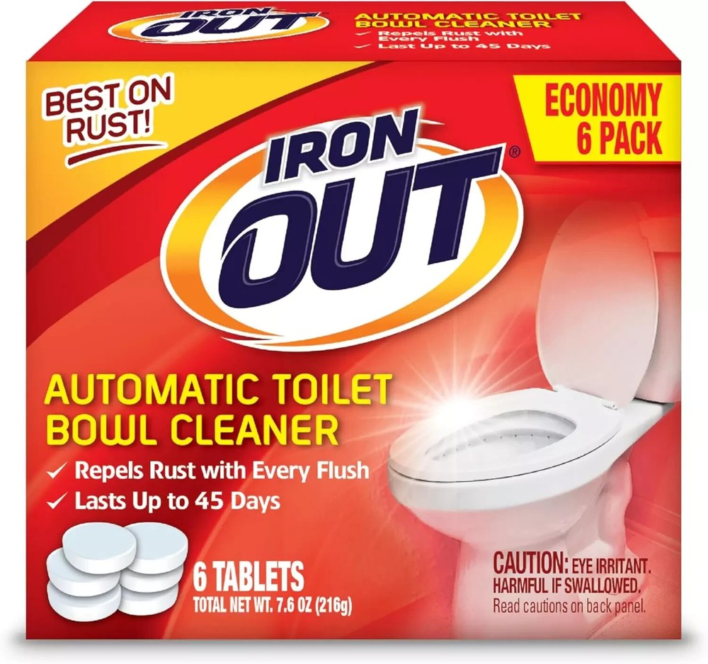 Iron OUT Automatic Toilet Bowl Cleaner Rust Remover 6 Tablets