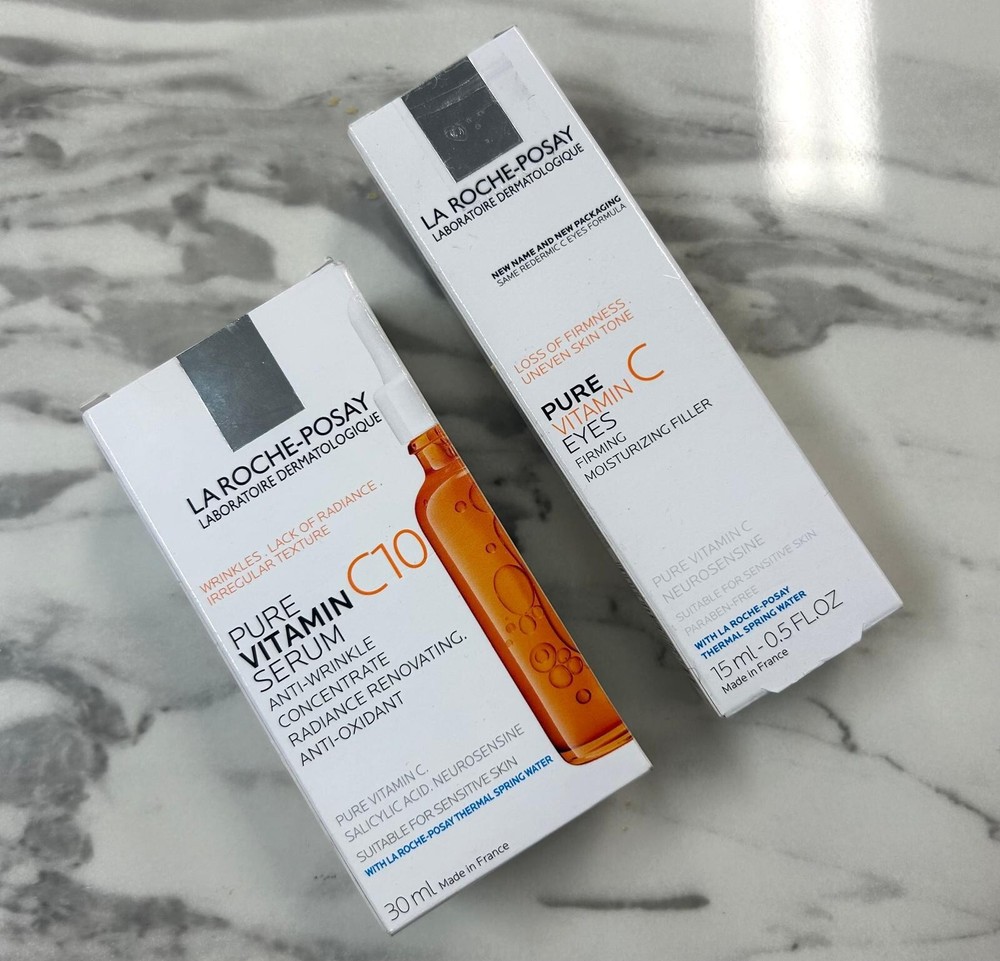 La Roche-Posay Vitamin C Serum and Eye Cream Bundle New RRP $124.95