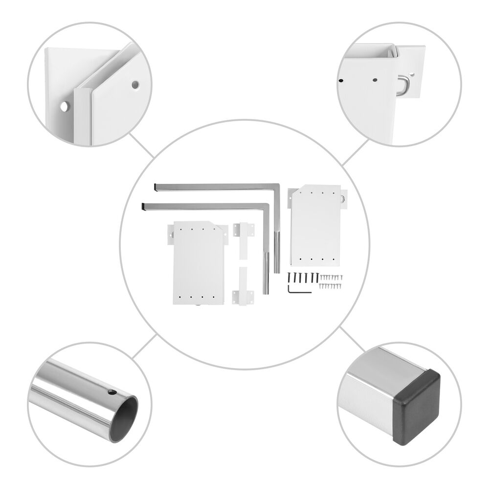 Murphy Wall Bed Spring Mechanism Hardware Kit for Horizontal or Vertical Twin Bed in White  