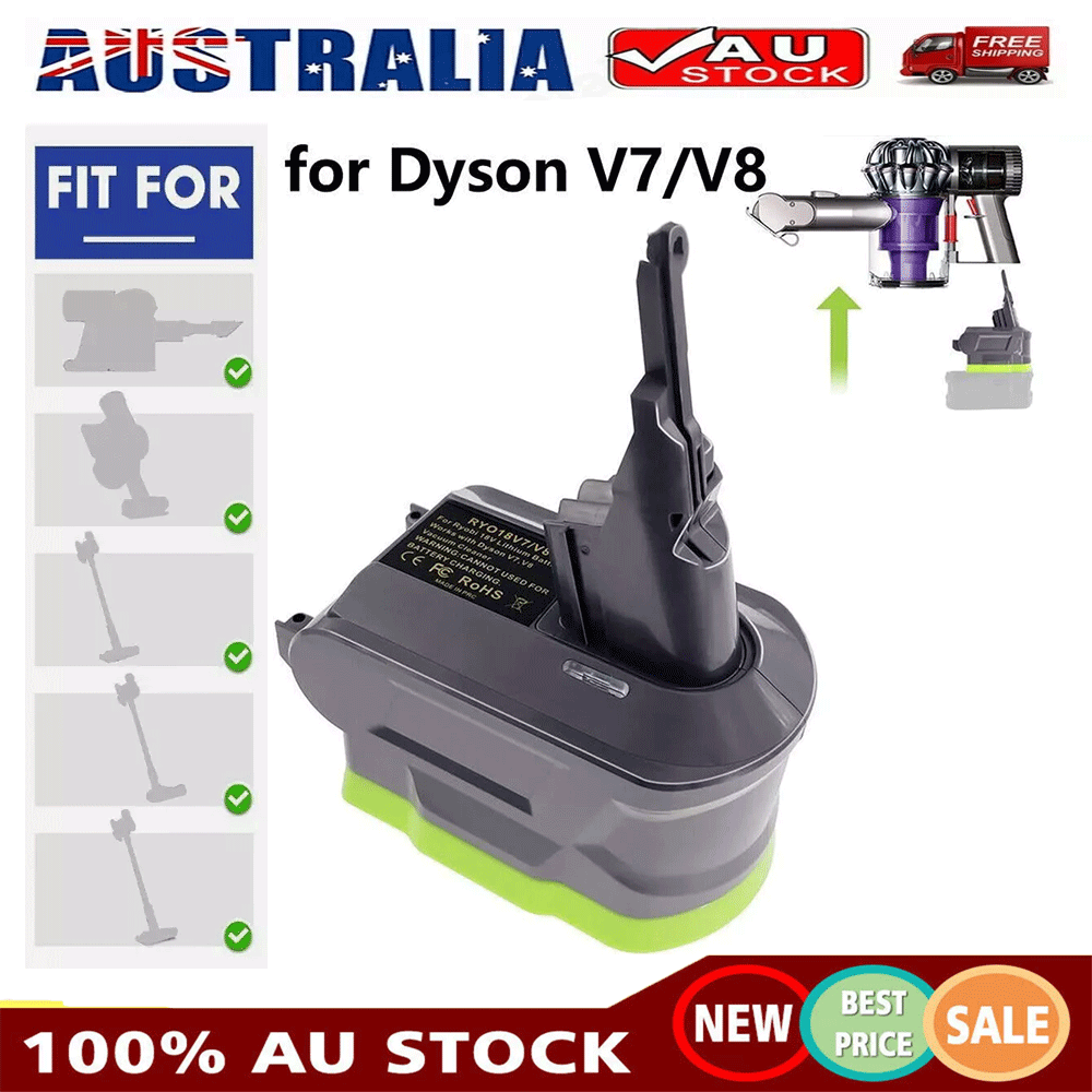 Battery Adapter for Ryobi 18V Li-ion to Dyson V7 V8 Compatibility