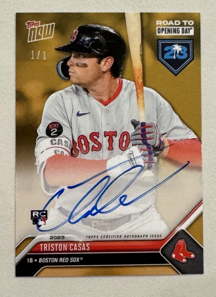 2023 Topps Now Gold Triston Casas AUTO RC Road to Opening Day