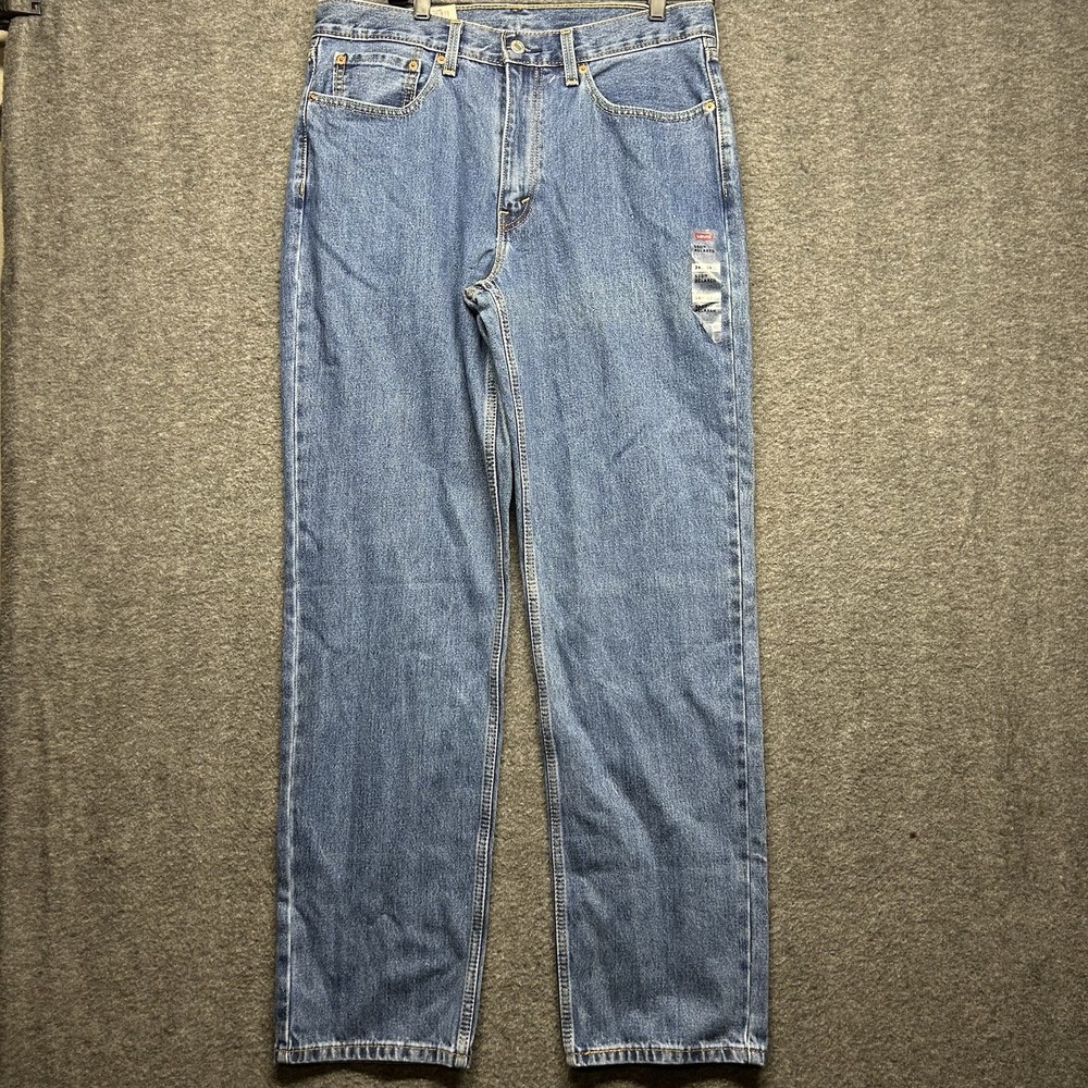Levis 550 Mens Relaxed Fit Tapered Leg Medium Wash Denim Jeans 34x34 New With Tags